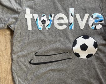 Birthday Boy Soccer Shirt, Boys Soccer Birthday Tee, Soccer Theme Party, Soccer Birthday Shirt, Personalized Birthday Age Shirt, Custom Tee