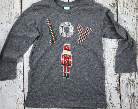 Children's Christmas shirt nutcracker for boy's or girl's Joy Christmas tee custom shirt long sleeve baby twins holiday shirt Il_570xn