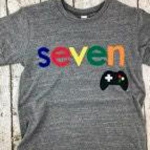 Gamer party, gamer shirt, videogame party, game controller birthday tee, gaming decor, video game decor, videogame lover, boys shirt imagen 3