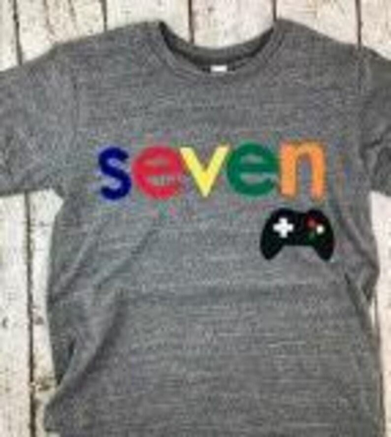 Gamer party, gamer shirt, videogame party, game controller birthday tee, gaming decor, video game decor, videogame lover, boys shirt imagen 3