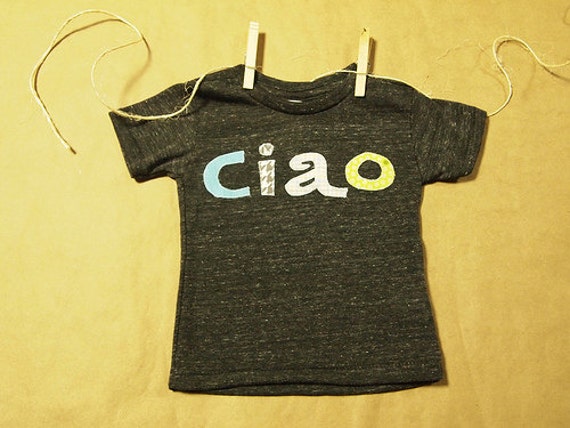 Ciao Bambino Tee Infant and Toddler Shirt or one-piece Organic blend for boys and girls houndstooth and plaid Il_570xn