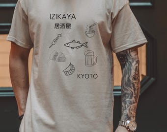 Japanese Food T-shirt, Japan Shirt, Japan Trip Souvenir, Japan Vacation Tee, Kyoto Travel Tshirt, Izikaya Tee, Gift for Foodie, Takoyaki