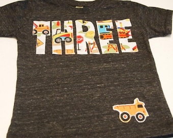 Construction truck birthday shirt bulldozer dump truck truck theme birthday party excavator
