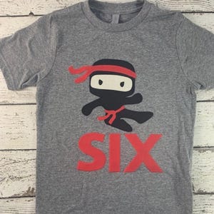 Cute Ninja Birthday Shirt, 6th Birthday Shirt, Organic Boys Tee, Karate Kung Fu Judo Martial Arts Warrior Hero T Shirt, Applique Shirt Kids