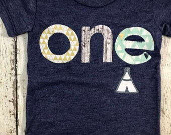Tribal party, geometric print birthday tee, teepee party, aztec party, tent, Woodland birthday shirt, arrow print trendy toddler, tribal