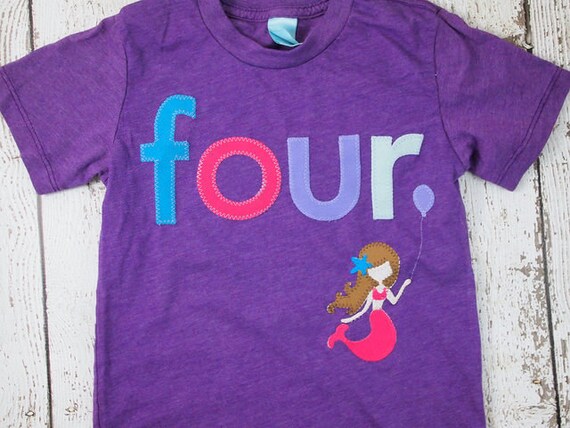 Mermaid Birthday Shirt, mermaid party, organic tee, girls birthday shirt, any birthday, custom shirt, pirates and mermaids party Il_570xn