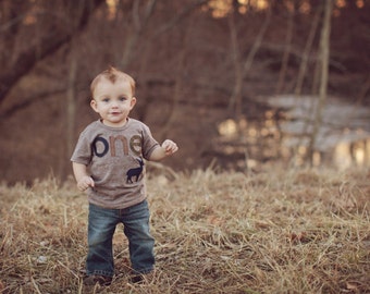 Woodland shirt Navy woodgrain brown olive green Tshirt Deer Detail Birthday shirt Customize colors