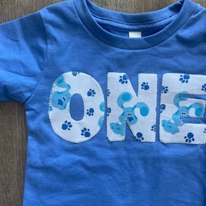 Blues Clues inspired birthday dog shirt, Blue dog birthday, Dog Birthday Shirt, Blue shirt, children's birthday shirt, first birthday shirt