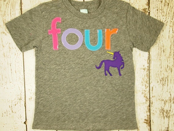 Unicorn birthday shirt, Girls birthday shirt fantasy princess party girls tshirt rainbow pink purple turquoise Il_570xn