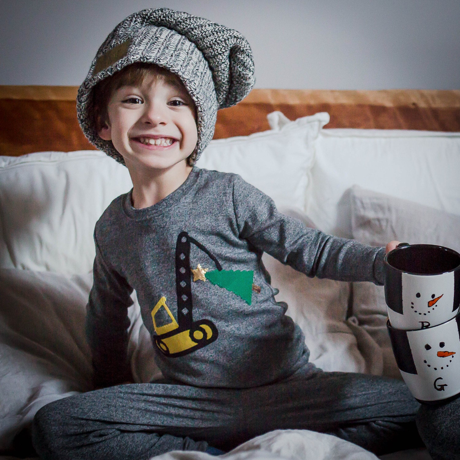 Childrens Digger Pjs Etsy Canada