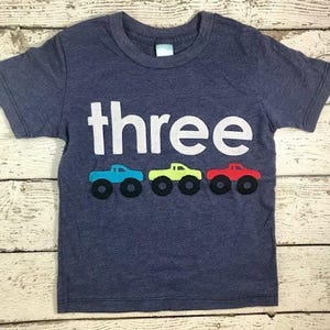 Monster Truck Shirt, race check, monster truck Birthday Tee, monster truck party, monster truck birthday, Boys Birthday Shirt birthday jam image 2