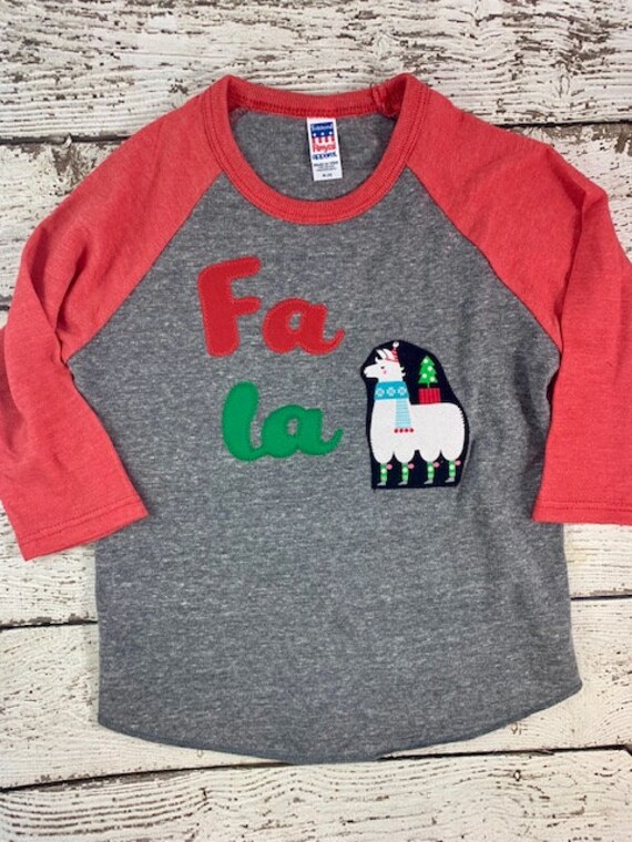 Christmas shirt for kids, christmas llama shirt, fa la la llama shirt, funny Christmas shirt, kids Christmas shirt, llama shirt kids Il_570xn