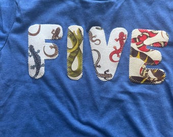 Reptile Birthday Shirt, Reptile Party Tshirt, Boys Birthday Tee, Lizard and Snake Shirt, Custom Reptile Shirt for any age, boys lizard snake
