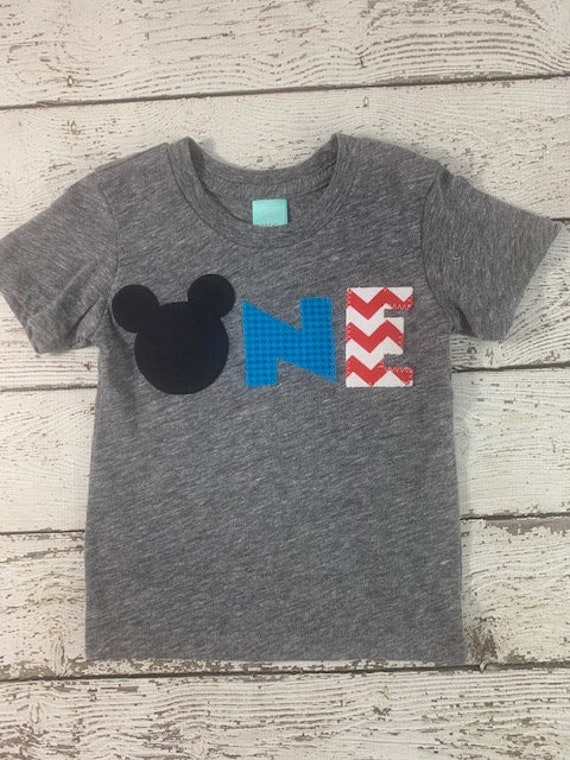 1st birthday shirt, one shirt, Mickey birthday shirt, boys birthday shirt, birthday shirt for boys, 1 shirt Il_570xn