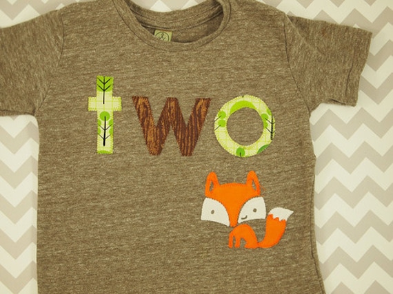 Fox shirt woodland themed birthday shirt toddler tee forest animal Il_570xn