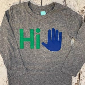 Hi Five shirt, Hi 5 shirt, high five shirt, i'm 5, shirt with 5 fingers for 5th birthday, 5th birthday, fifth birthday shirt, kids clothing