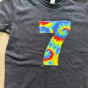 Tie Dye  Number Birthday Shirt, tie dye t-shirt, tie dye birthday, colorful Birthday Tee, rainbow one love tee for boy or girl any birthday