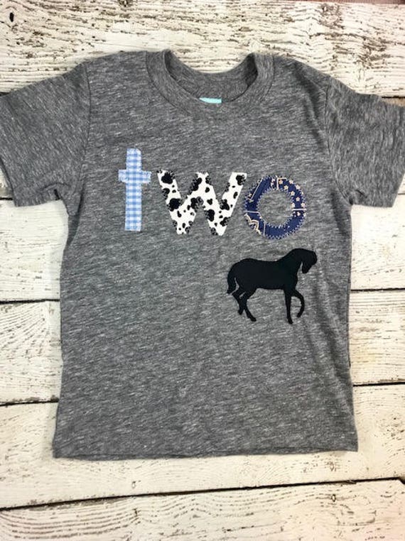 Boys horse shirt, horse shirt, horse outfit, riding shirt, Birthday Shirt boys birthday shirt, farm party, farm birthday shirt, blue bandana Il_570xn