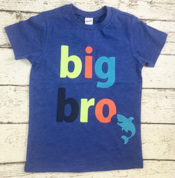 Big Brother Shark Shirt, Sibling Pool Birthday, Great White Shark Chomping,  Underwater Aquarium, Boys Adventure Party, Fishing Boating Beach 
