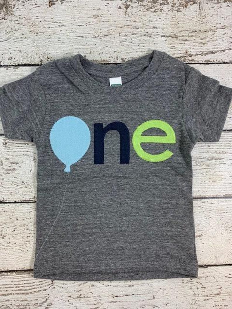 FIRST Birthday Boy, 1st Birthday Shirt, ONE Year Old Boy Birthday Outfit imagen 2