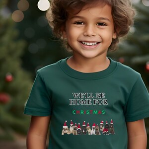Foster Adopt Rescue Advocate T-shirt natalizia per bambini, maglietta per bambini con cane da salvataggio, maglietta Adopt Dog, simpatico regalo di Natale per bambini amanti dei cani