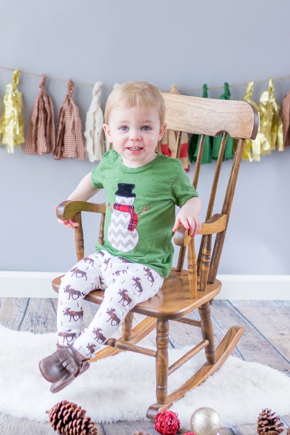 Snowman shirt, kids Christmas shirt, snowman outfit, family Christmas shirt, toddler Christmas shirt, hip holiday tees, chevron Il_570xn