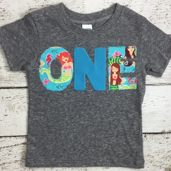 Mermaid Birthday Shirt Tee Organic Blend girls birthday shirt first birthday tee, mermaid party, girl's birthday shirt, under the sea party Il_570xn
