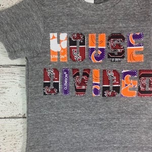 Haus geteilte Shirts für Erwachsene, auf Bestellung geteilte Haus-T-Shirts für Familien, Fußballtrikot, Familien-Fußballshirts, Haus geteiltes Shirt