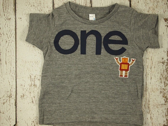 Robot Tee Boys Birthday Shirt Organic Shirt Blend chevron lettering first second whatever birthday you like Il_570xn