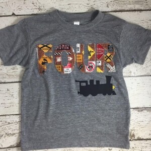 Train Shirt, train birthday, train party, train decor, train invite, steam train, Organic Tee, Boys Birthday, Train T-shirt, choo choo image 1