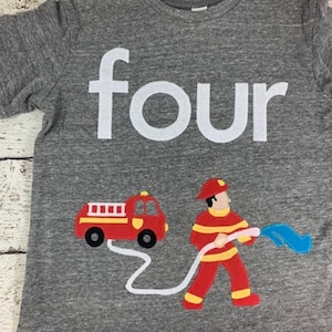 Fireman party, Fire fighter shirt, fireman shirt, fireman birthday shirt, Firetruck Birthday, firetruck birthday shirt,  Boys Birthday Shirt