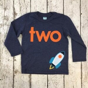 Two Infinity And Beyond Birthday Tee, Two The Moon T-shirt, Spaceship Shirt, Rocket Blast Off to Outer Space Tshirt, Bday Age Kids Shirt