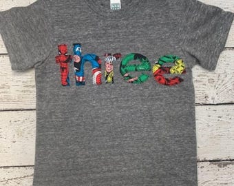 Superhero birthday shirt, superhero shirt, superhero party, superhero tshirt, boys birthday shirt, birthday shirt for boys, any birthday