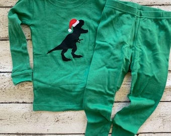 Pijamas de dinosaurio, pijamas navideños para niños, pijamas navideños personalizados, pijamas navideños, pijamas navideños para la familia, pijamas navideños para niños, dinosaurio