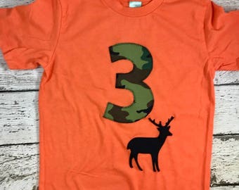 Hunting party shirt, hunting birthday shirt, hunting shirt, camo party decor, camouflage birthday shirt, buck, deer shirt, deer birthday tee