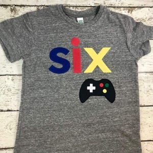 Gamer party, gamer shirt, videogame party, game controller birthday tee, gaming decor, video game decor, videogame lover, boys shirt imagen 1