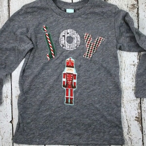 Camisa de Natal infantil quebra-nozes para menino ou menina Joy Christmas camiseta personalizada manga longa bebê gêmeos camisa de férias