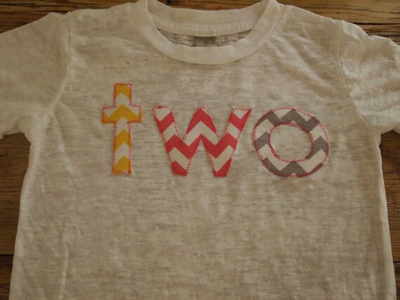 yellow hot pink and grey chevron rainbow Birthday Tee Organic Shirt Blend first birthday second Girls birthday shirt Il_570xn