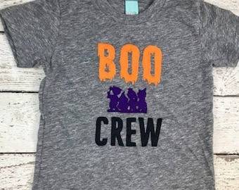 maglietta Boo Crew per adulti, maglietta Boo Crew per Halloween, magliette per famiglie di Halloween, maglietta di Halloween da donna, maglietta di Halloween da uomo, dolcetto o scherzetto