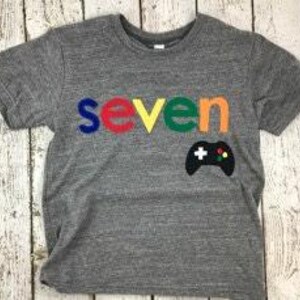 Gamer party, gamer shirt, videogame party, game controller birthday tee, gaming decor, video game decor, videogame lover, boys shirt imagen 5