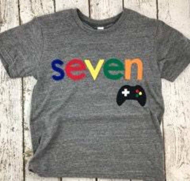Gamer party, gamer shirt, videogame party, game controller birthday tee, gaming decor, video game decor, videogame lover, boys shirt imagen 5