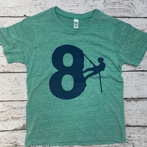 Rock climbing birthday shirt, rock climbing shirt, rock climbing party, parkour party, Sports Birthday shirt, boys birthday shirt