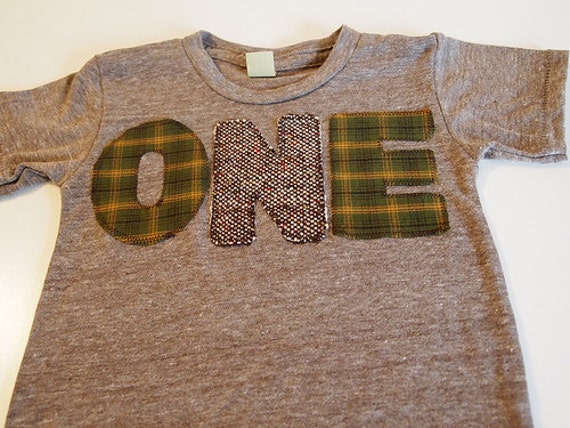 Green and Brown Plaid and Tweed Birthday Tee Organic Blend | Etsy