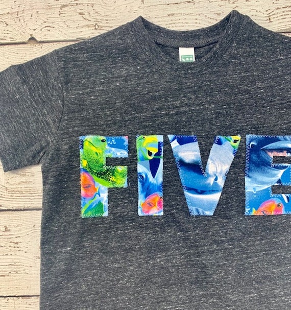 Sea creature birthday shirt, Fish birthday shirt, fish shirt, whale, aquarium party, children's birthday shirt, sea turtle, dolphin Il_570xn