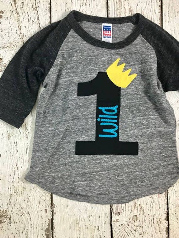 wild 1 shirt, wild one, wild 1, where wild thing, crown, first birthday shirt, wild one decor, boys birthday shirt, birthday shirt Il_570xn