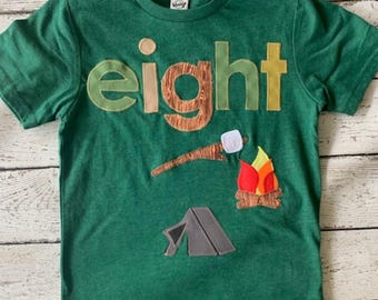 shirt for camp camping shirt Personalized Shirt Happy Camper Campfire Shirt Boys camp shirt custom camp shirt camp tshirt t-shirt for camp