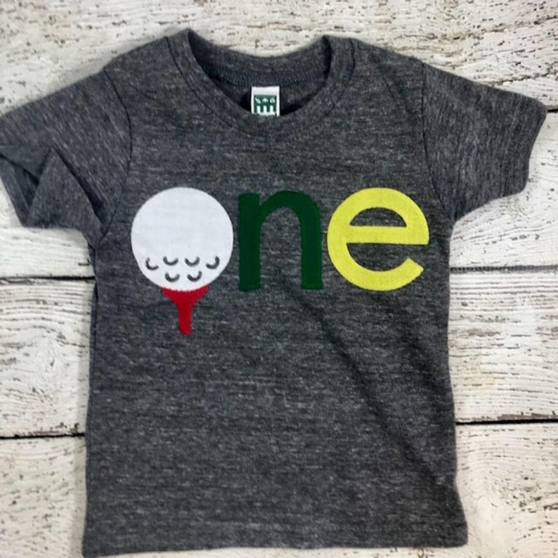 Golf Birthday shirt, golf party, golf birthday, boys tshirt Organic Blend Tee, golf club golf ball golf birthday any birthday hole in one