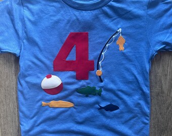Camiseta de cumpleaños de pesca, camiseta de cumpleaños de O Fishally, atuendo de pesca de cumpleaños, camiseta de fiesta de pesca, camiseta de pesca para niños de cualquier edad. ¡Gone Fishing!