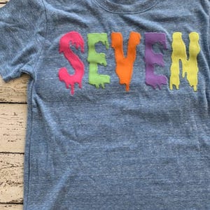 Slime birthday shirt, slime birthday party, Slime shirt, slime party, Slime Family Birthday Shirt, colorful birthday shirt, rainbow slime image 1