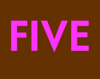 Additional letters for your lil threadz "FIVE"  Birthday Design